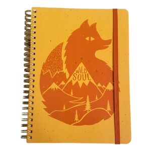 Rimemo "Wild Soul" Fox Print Spiral Journal Notebook with Band Closure